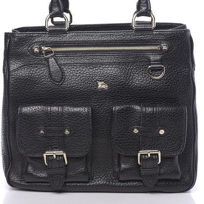 Burberry Hertiage Grain Medium Chadwich Tote Black 9 of 14