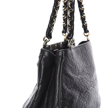 Fendi Crinkled Lambskin Small Mia Tote Black 11 of 12