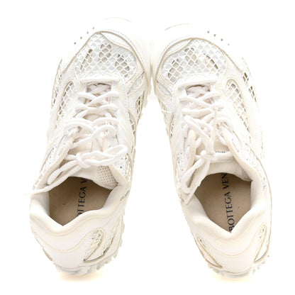 Bottega Veneta Calfskin Fishnet Fabric Orbit Sneakers 38 White 2 of 10