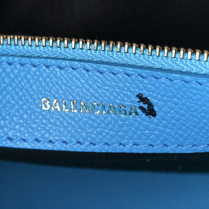Balenciaga Signature Grained Calfskin Logo S Ville Top Handle Bag Bleu Turquoise 6 of 10