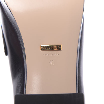 Gucci Goatskin Houdan Platform Loafers 41 Black 8 of 9