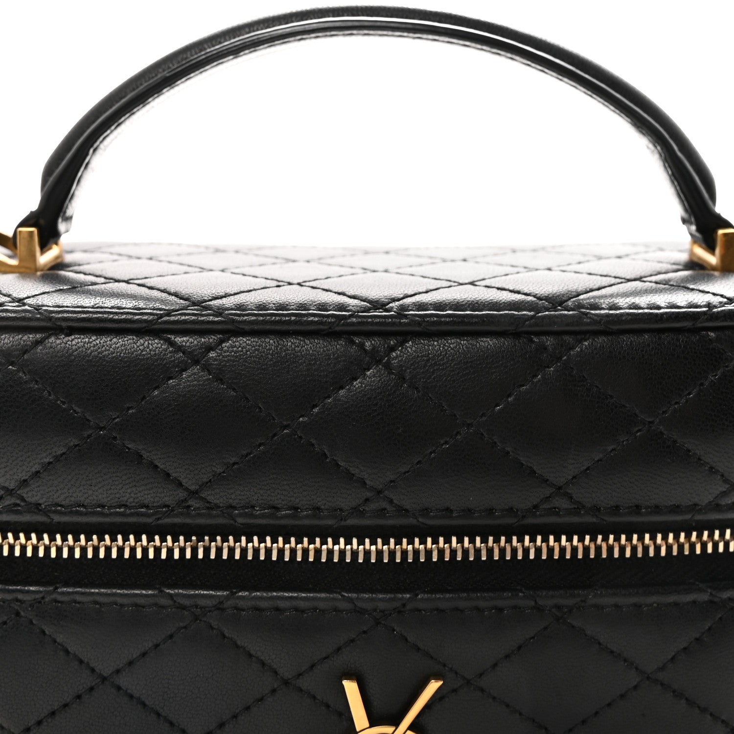Saint Laurent Lambskin Quilted Mini Gaby Vanity Case Black 6 of 8
