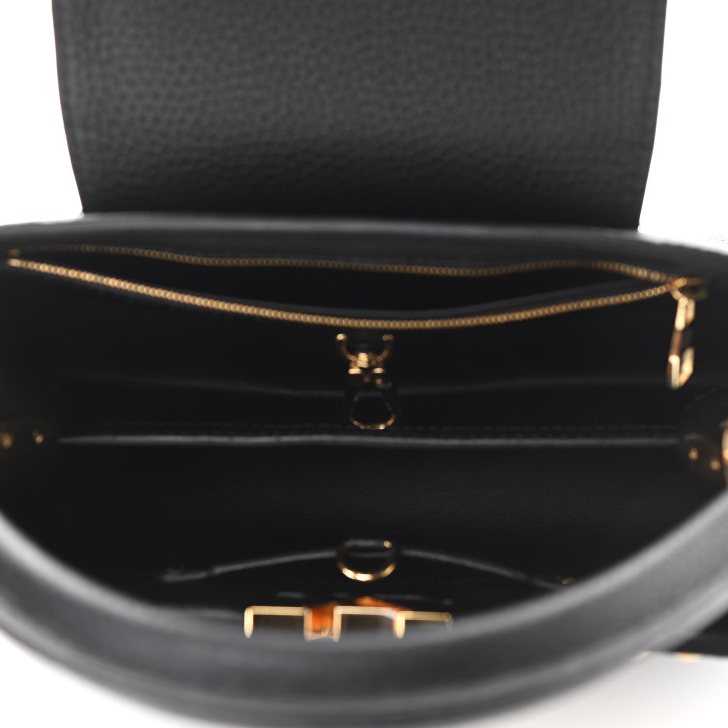 Taurillon Studded Sol Capucines PM Black