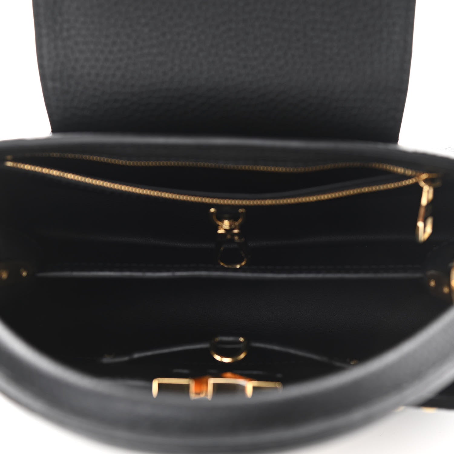 Louis Vuitton Taurillon Studded Sol Capucines PM Black 5 of 10