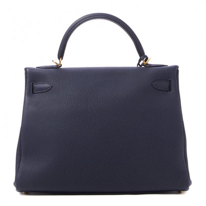 Hermes Togo Kelly Retourne 32 Bleu Nuit 4 of 31