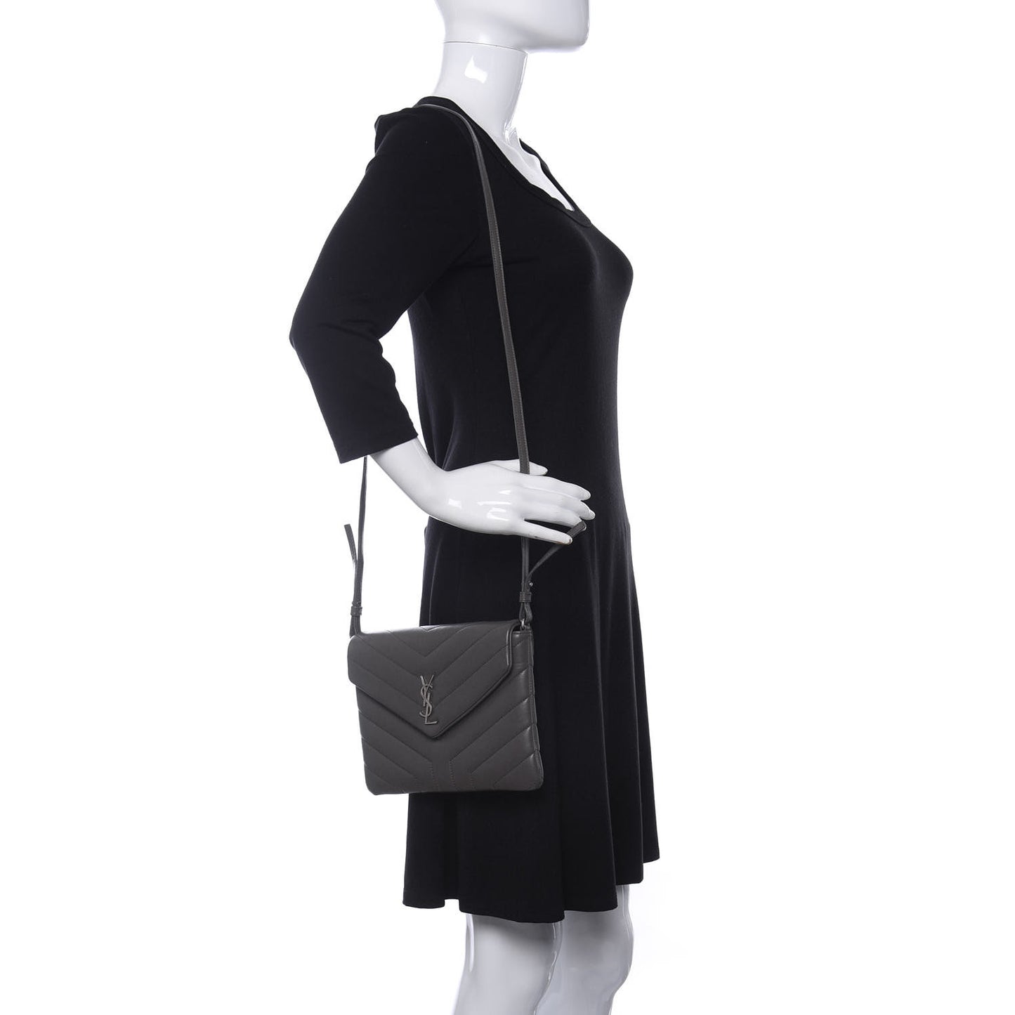 Calfskin Y Quilted Monogram Loulou Flap Bag Earth