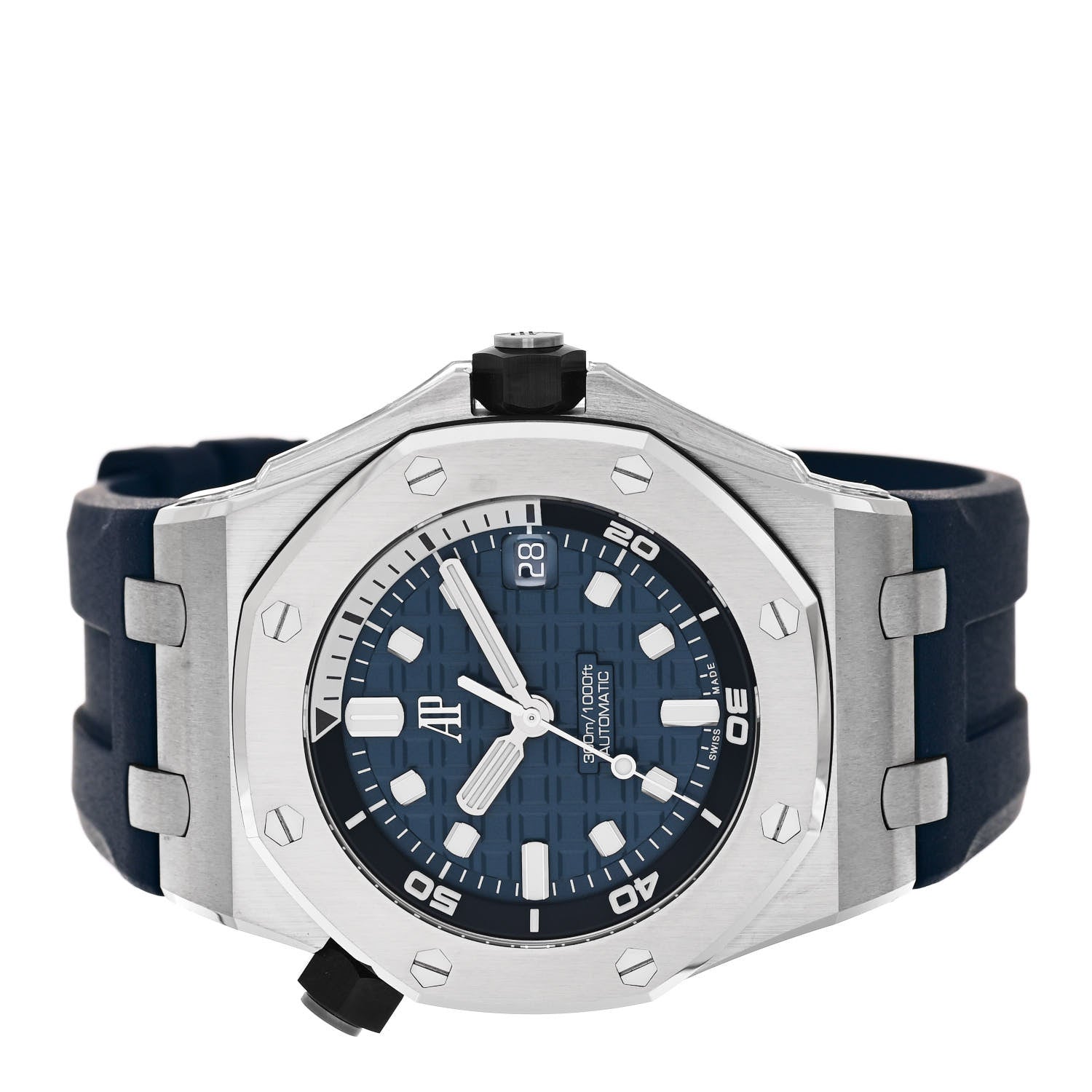 Audemars Piguet Stainless Steel Rubber 42mm Royal Oak Offshore Diver Automatic Watch Blue 15720ST.OO.A027CA.01 2 of 5