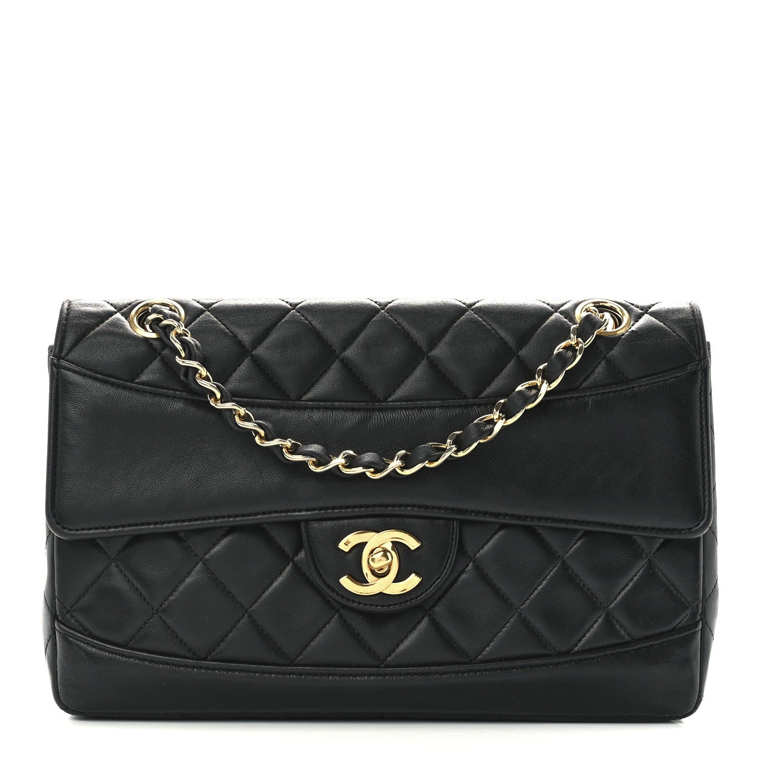 Chanel Lambskin Quilted Small Single Flap Black 2 of 12