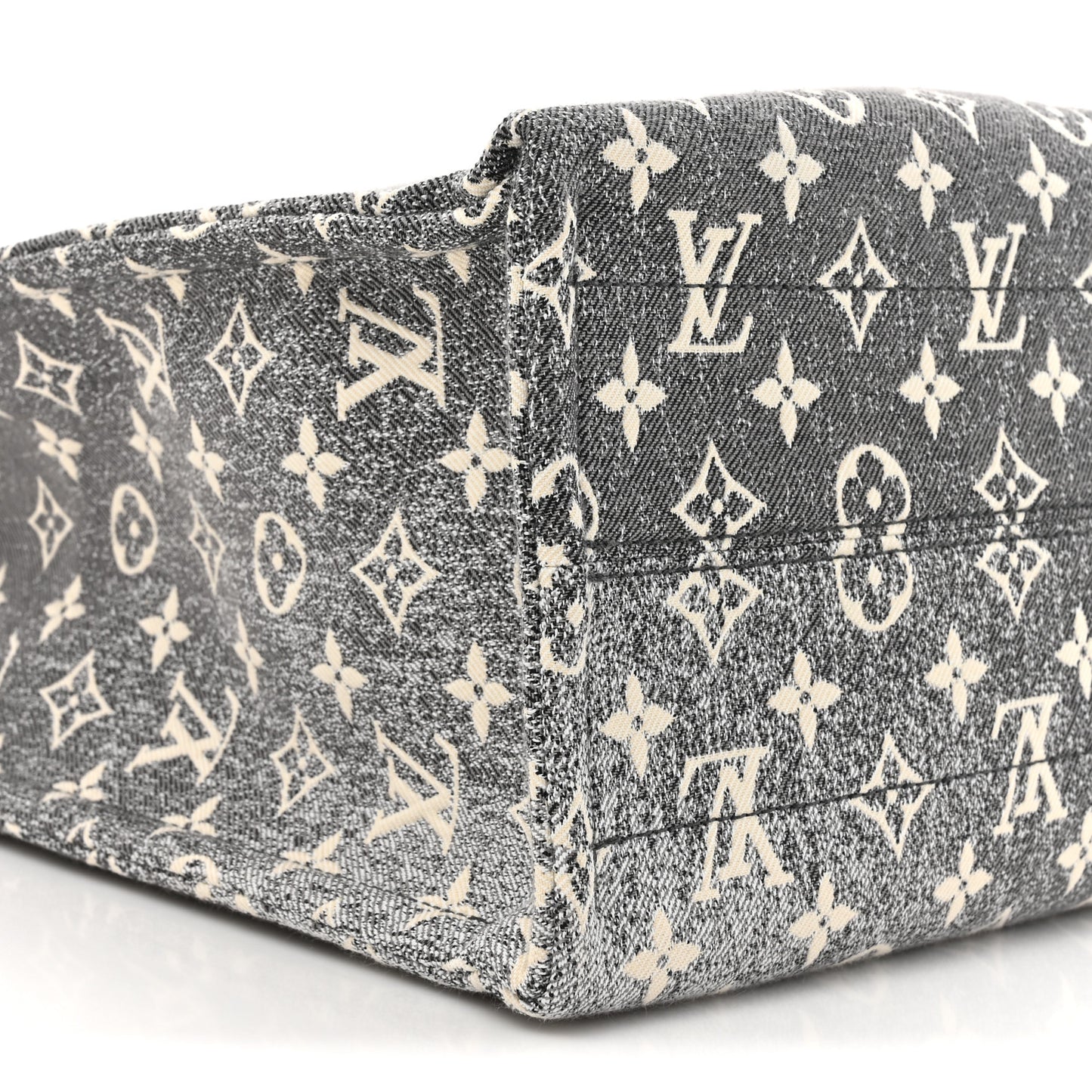Monogram Jacquard Denim Onthego MM Black