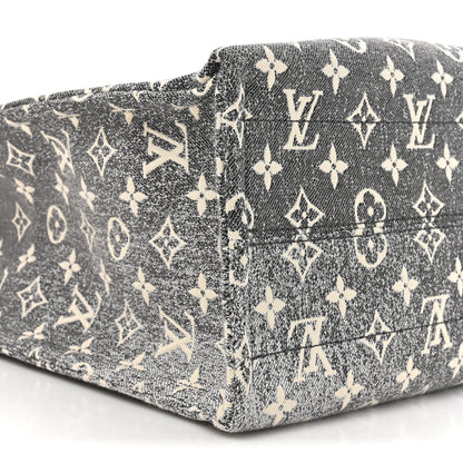 Louis Vuitton Monogram Jacquard Denim Onthego MM Black 9 of 10