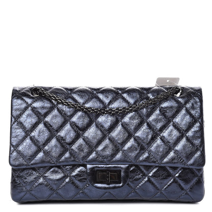 Chanel Metallic Aged Calfskin Quilted 2.55 Reissue 227 Flap Blue 1 of 11