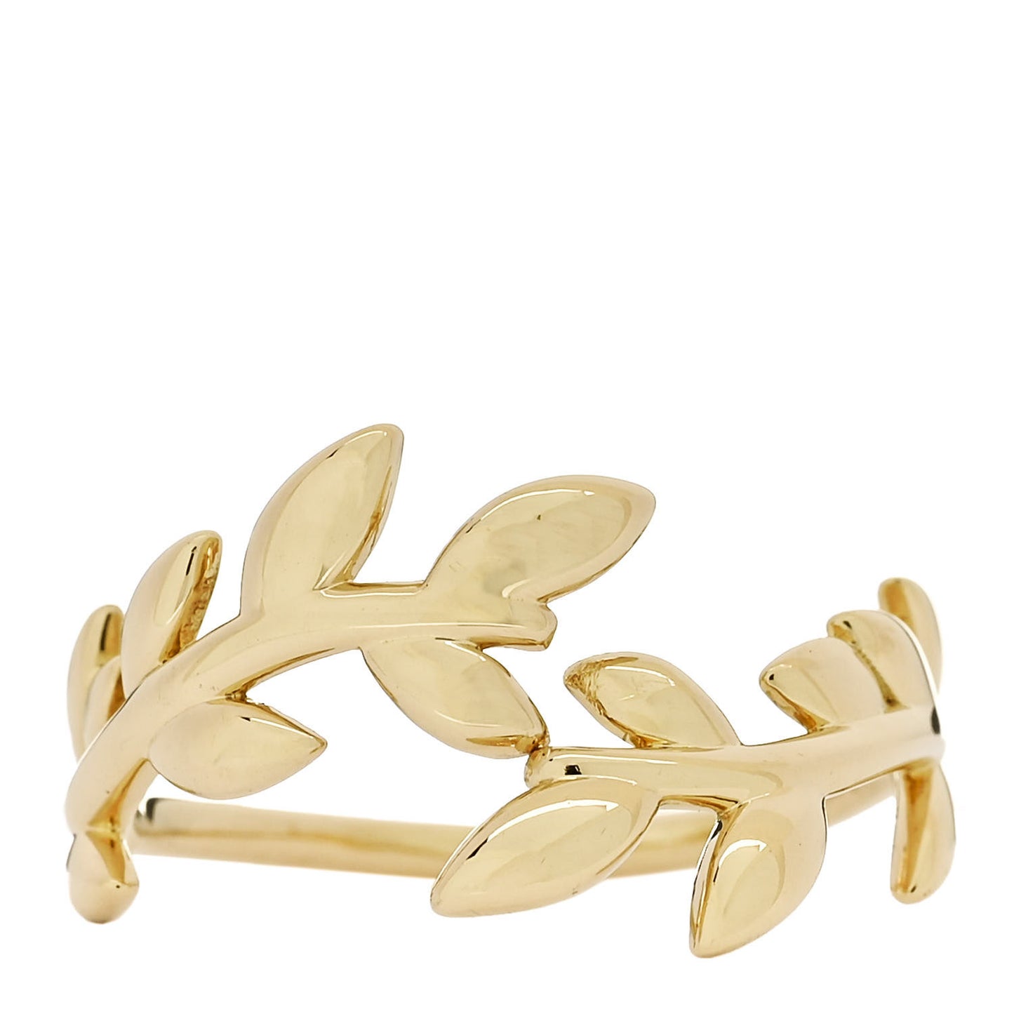 18K Yellow Gold Paloma Picasso Olive Leaf Bypass Ring 58 8.5