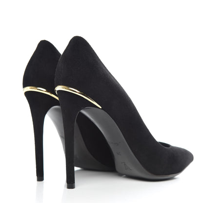 Louis Vuitton Suede Eyeline Pumps 38 Black 4 of 9
