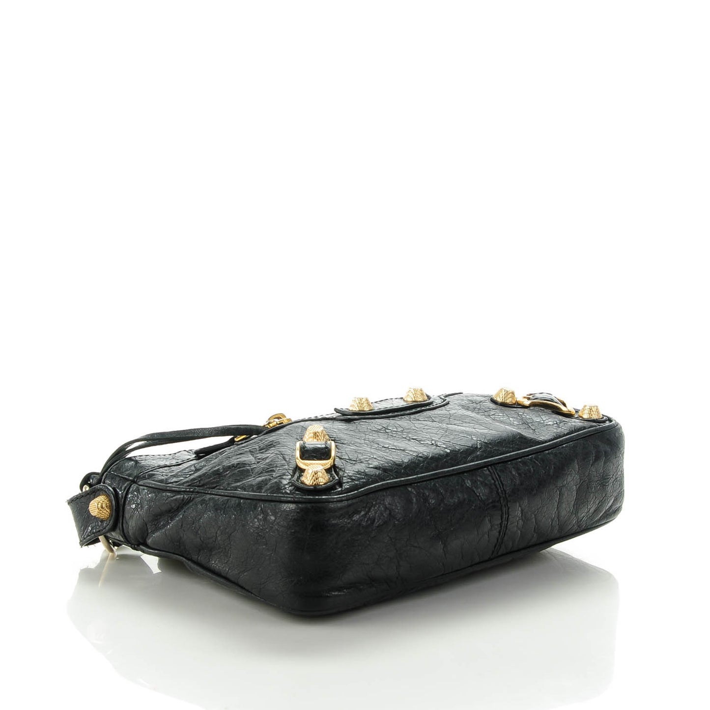 Agneau Giant 12 Gold Hardware Hip Black