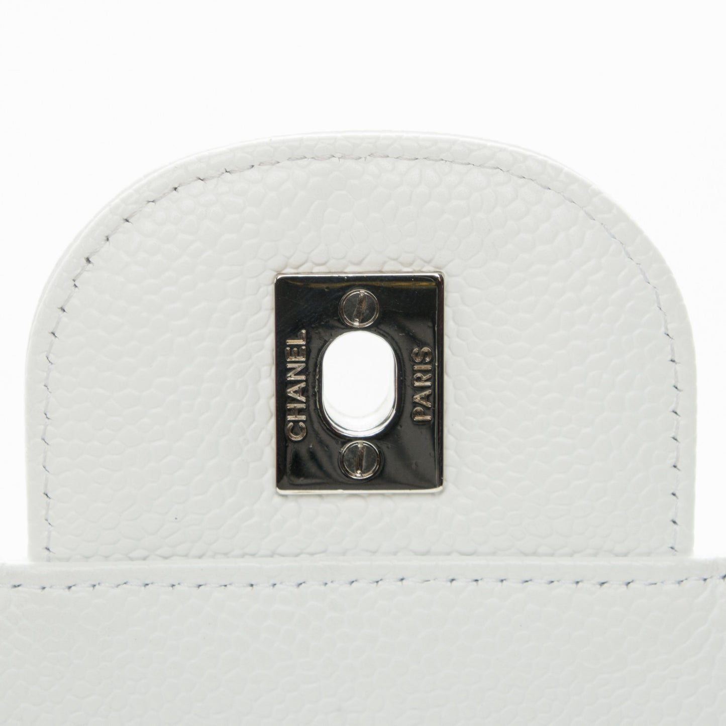 Caviar Jumbo Single Flap White