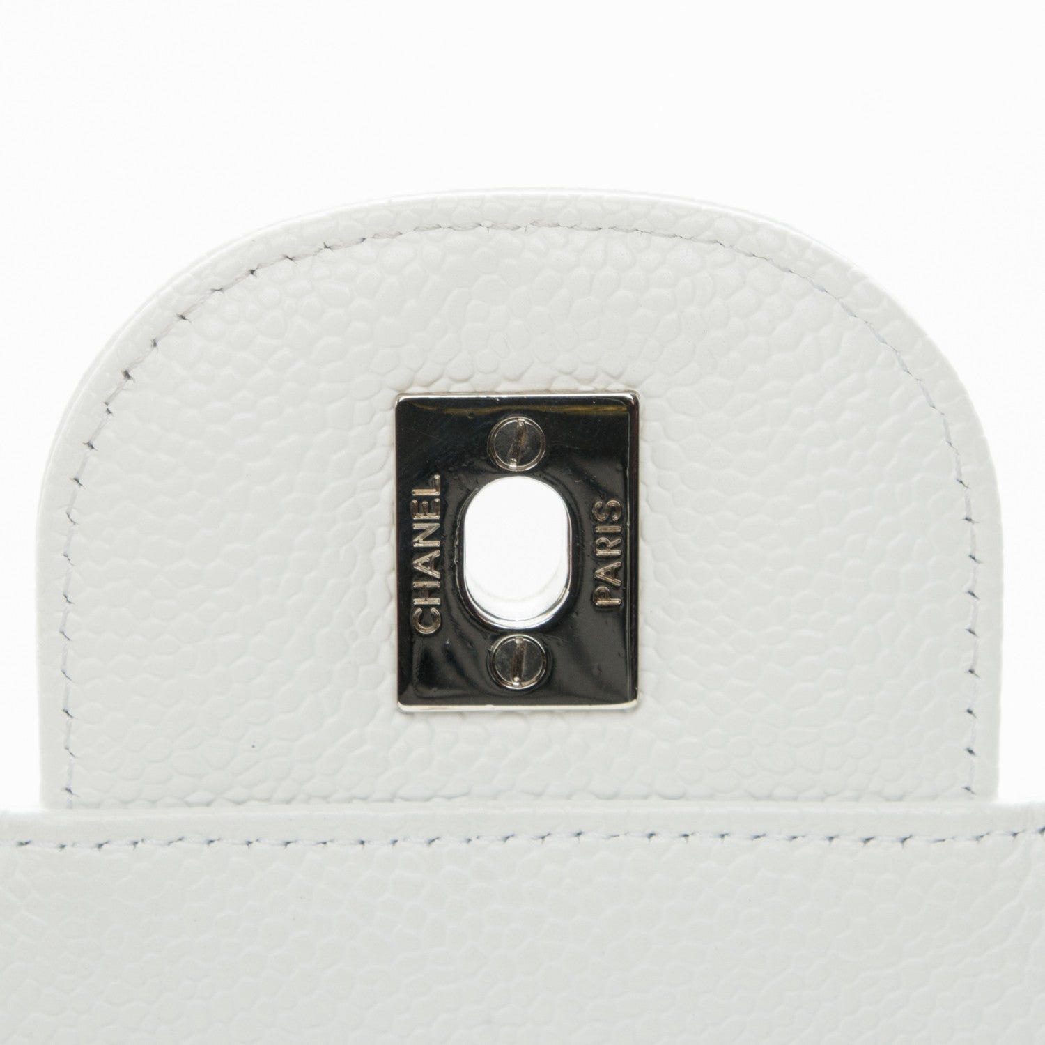 Chanel Caviar Jumbo Single Flap White 7 of 10