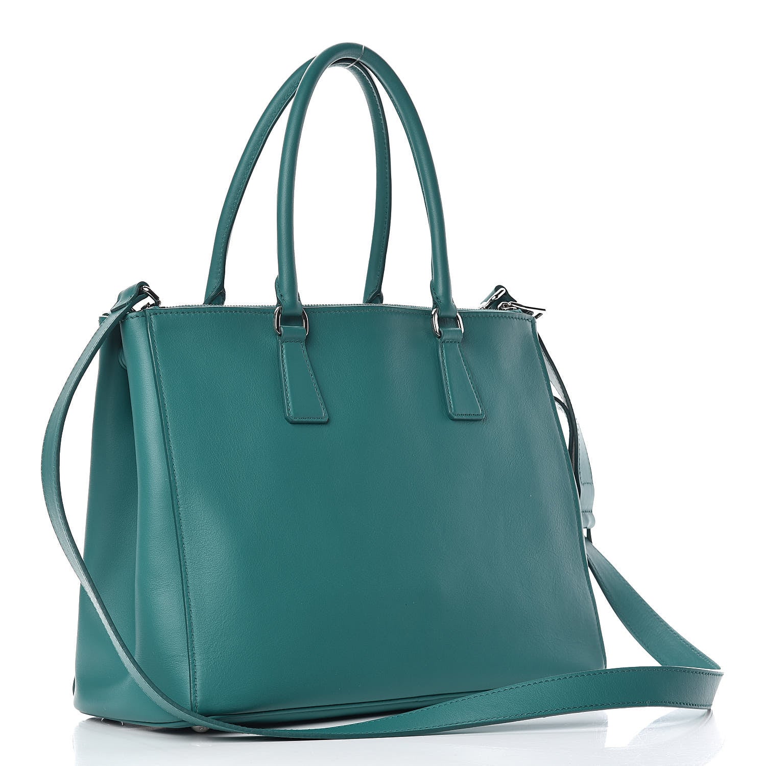 Prada City Calfskin Large Galleria Double Zip Tote Assenzio 3 of 12