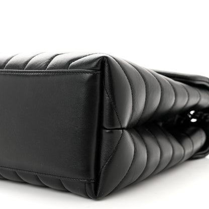 Saint Laurent Calfskin Y Quilted Monogram Monochrome Medium Loulou Chain Satchel Black 10 of 10