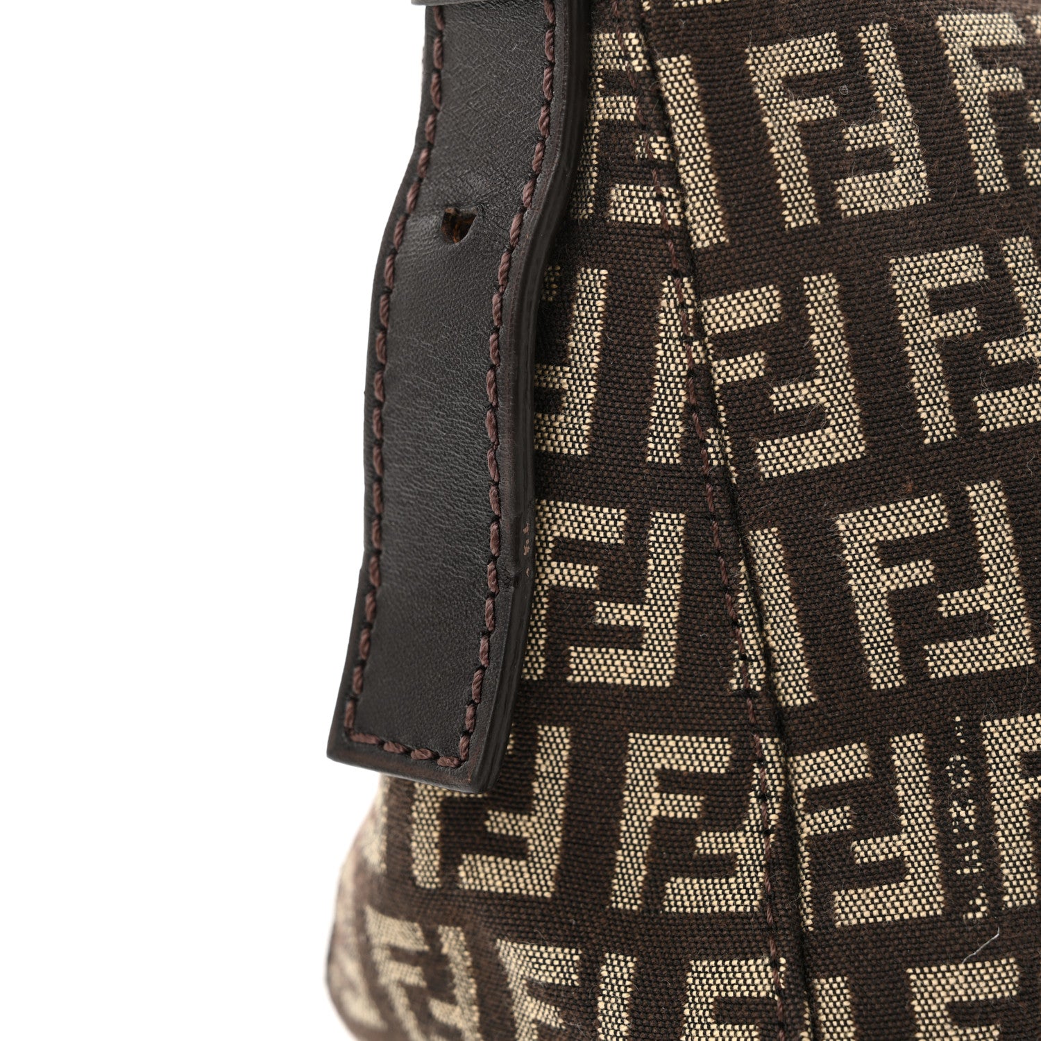Fendi Zucchino Vitello Baguette Mogano Panna Bruciato 10 of 10