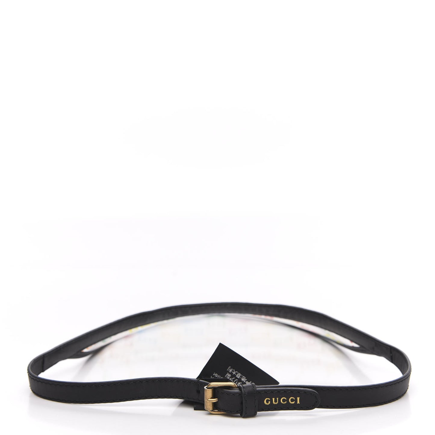 Calfskin Vinyl GG Visor M Black Multicolor