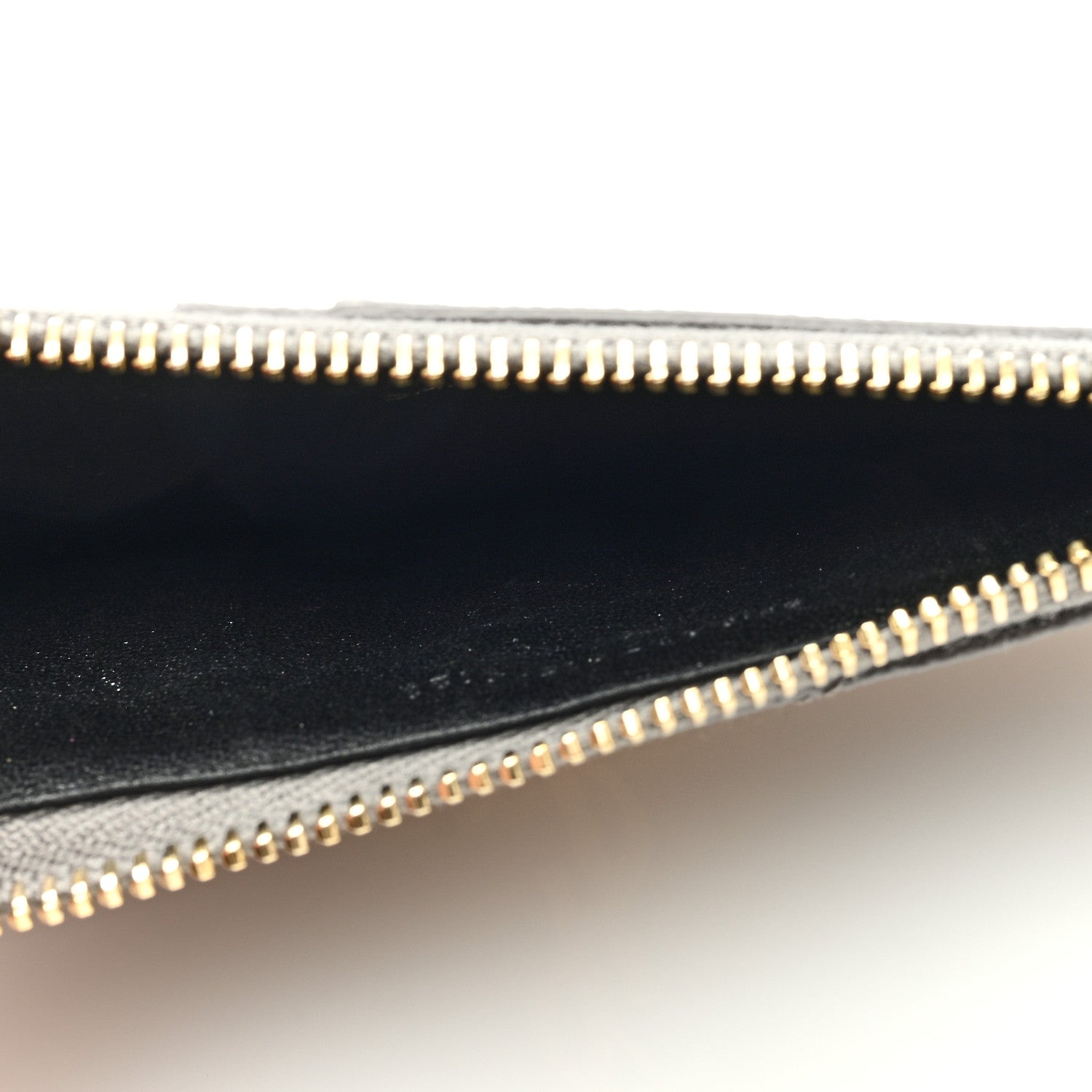 Saint Laurent Grain De Poudre Matelasse Chevron Monogram Fragments Zippered Card Case Fog 5 of 6