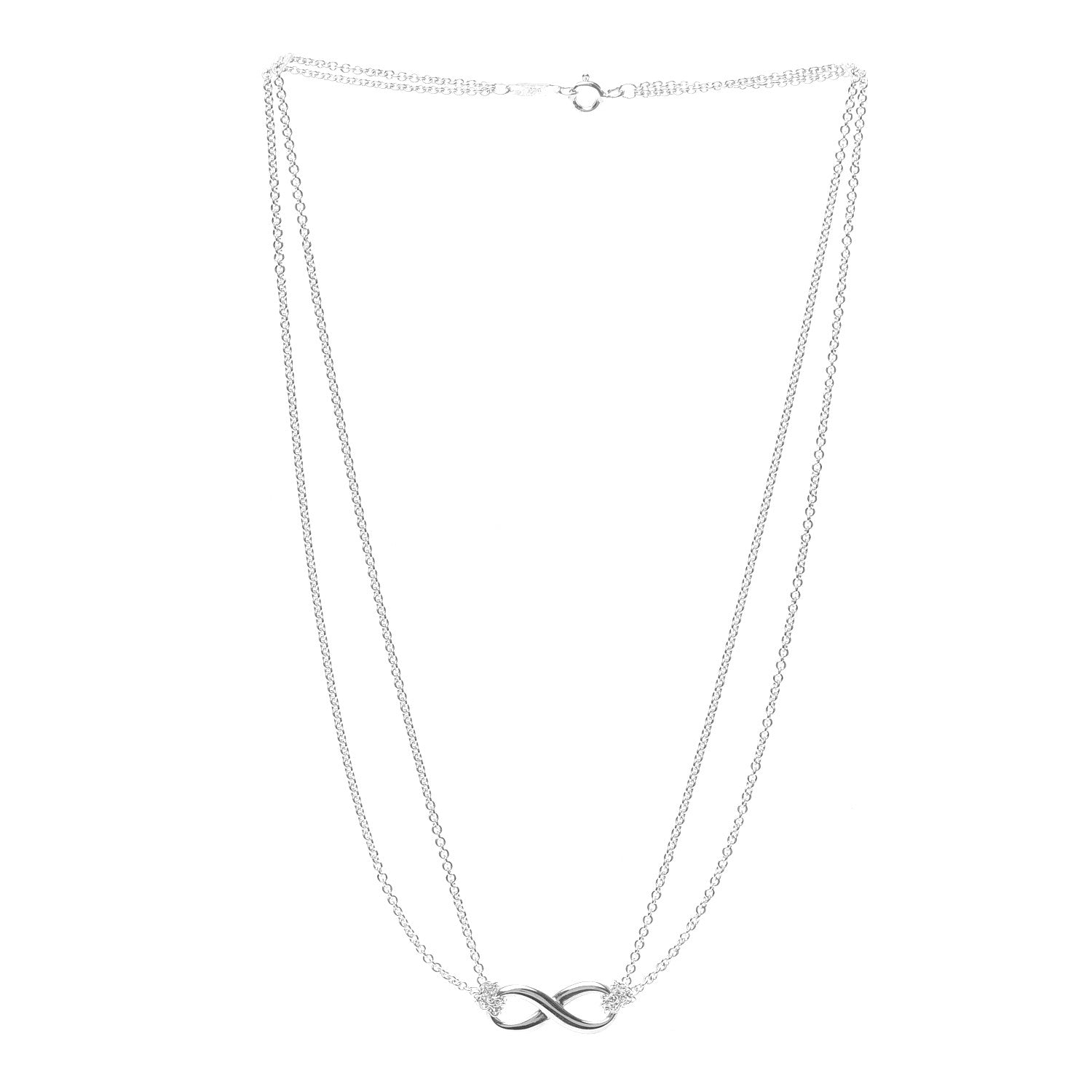 Tiffany Sterling Silver Infinity Pendant Necklace 3 of 6