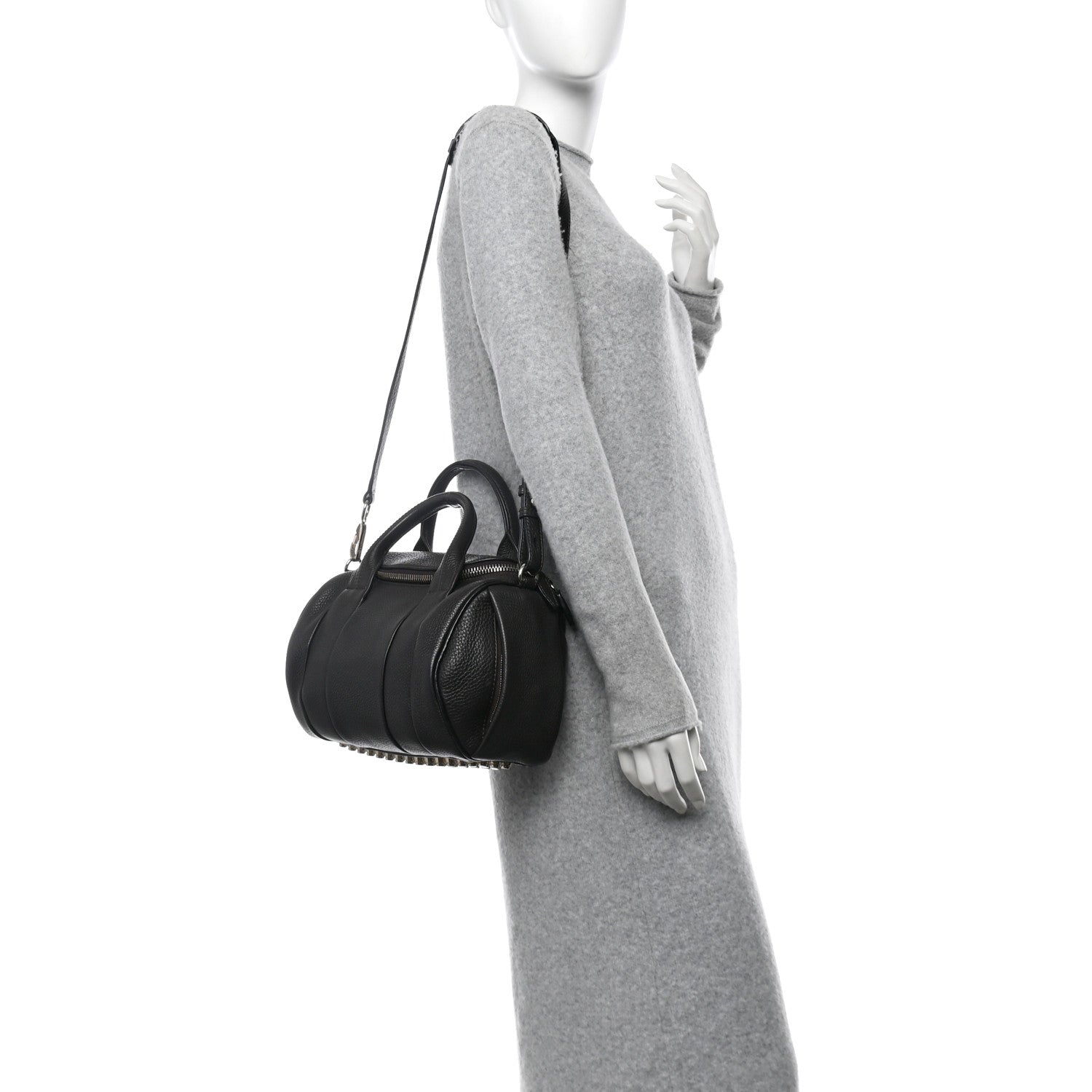 Alexander Wang Pebbled Lambskin Rockie Espresso Gold Hardware 2 of 10