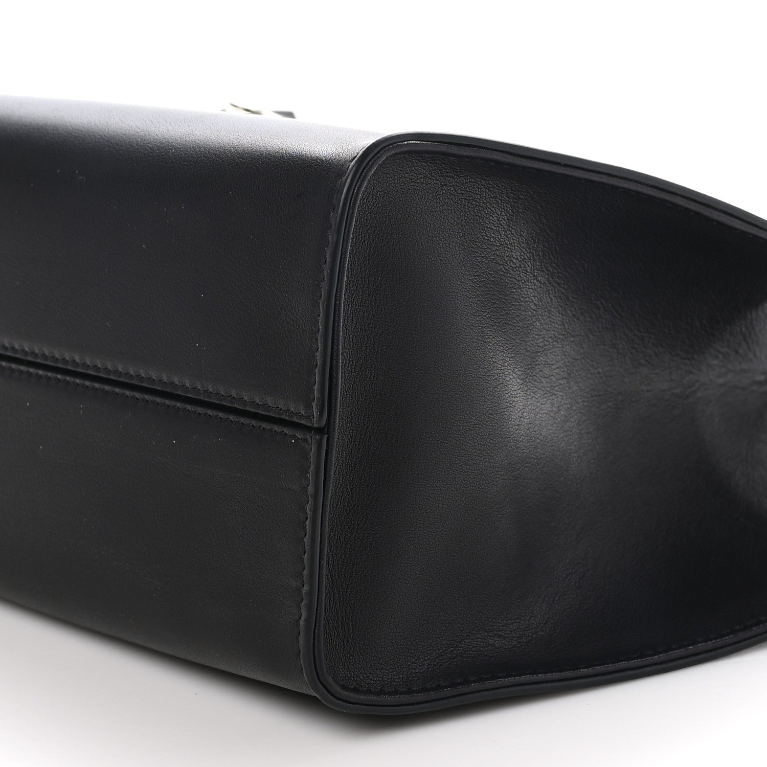 The Row Polished Saddle Calfskin Small Alexia Bag Black 10 of 10