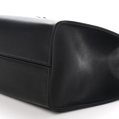 The Row Polished Saddle Calfskin Small Alexia Bag Black 10 of 10