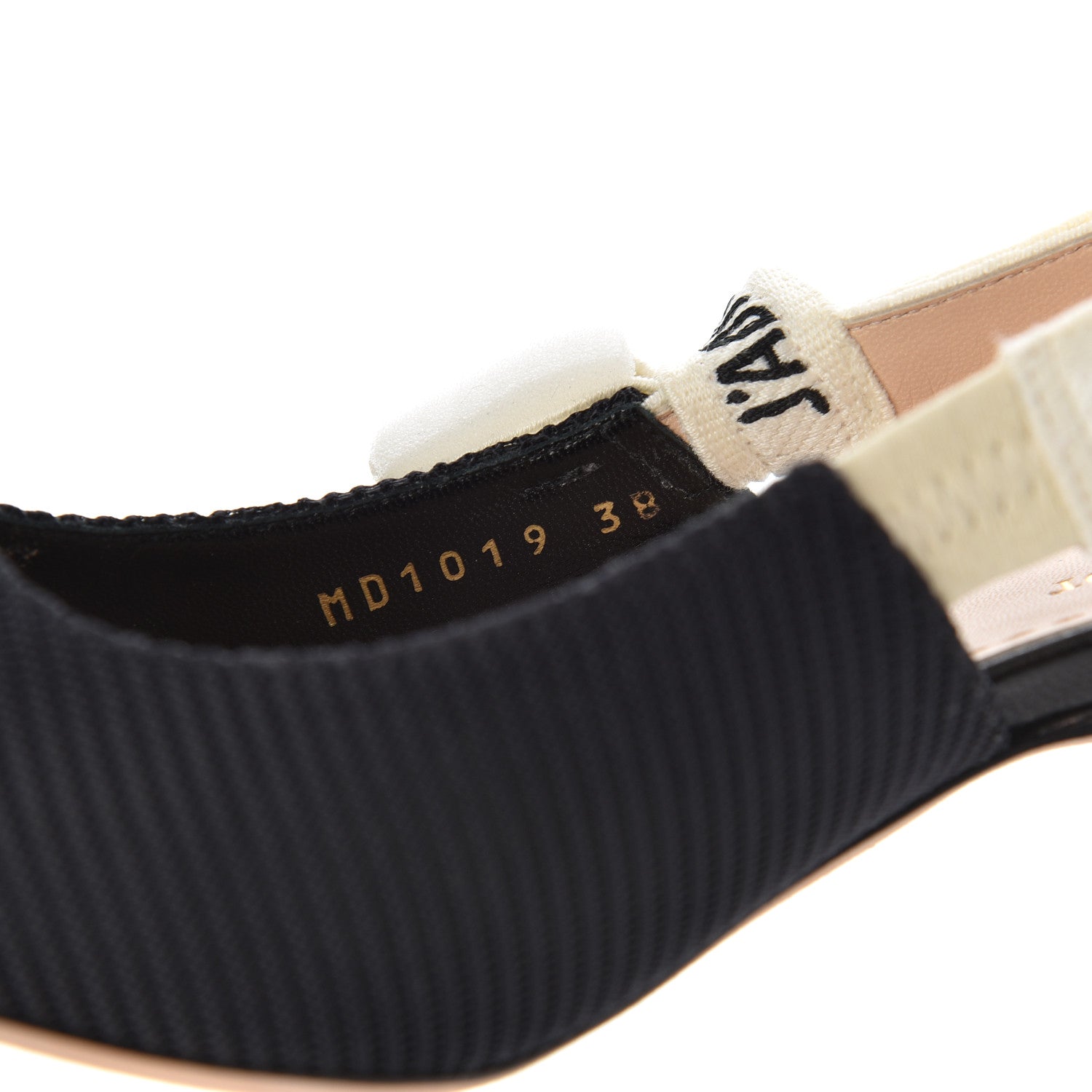 Christian Dior Technical Canvas Ribbon J Adior Slingback 65mm Pumps 38 Black 8 of 11