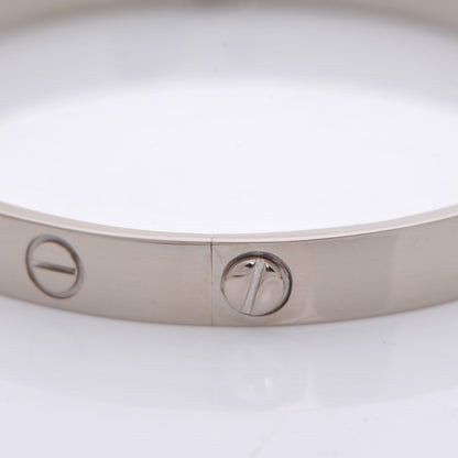 Cartier 18K White Gold LOVE Bracelet 19 4 of 8