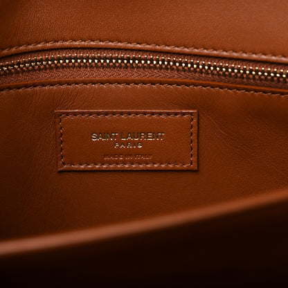 Saint Laurent Smooth Calfskin Le Maillon Satchel Brown 6 of 13