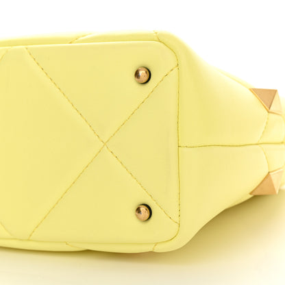 Valentino Garavani Nappa Small Roman Stud The Handle Bag Lime Sorbet 10 of 11