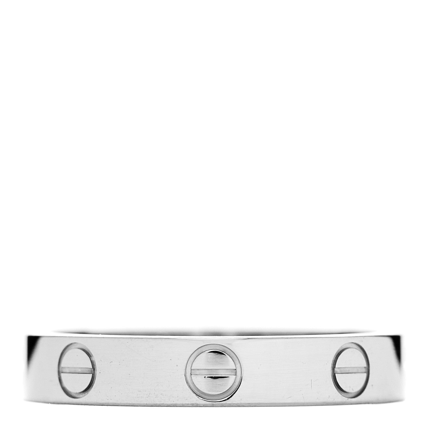 Cartier 18K White Gold 3.5mm LOVE Wedding Band Ring 55 7.25 1 of 4