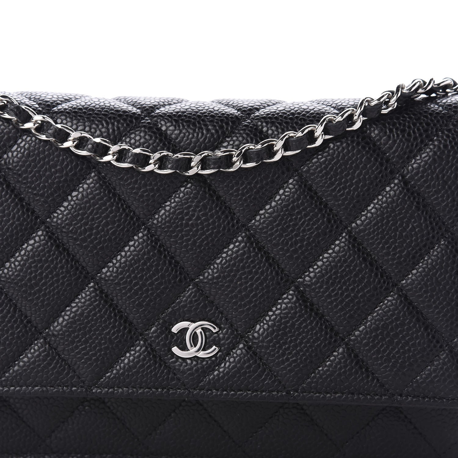 Chanel Caviar Quilted Wallet On Chain WOC Black 11 of 12