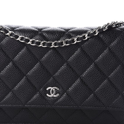 Chanel Caviar Quilted Wallet On Chain WOC Black 11 of 12