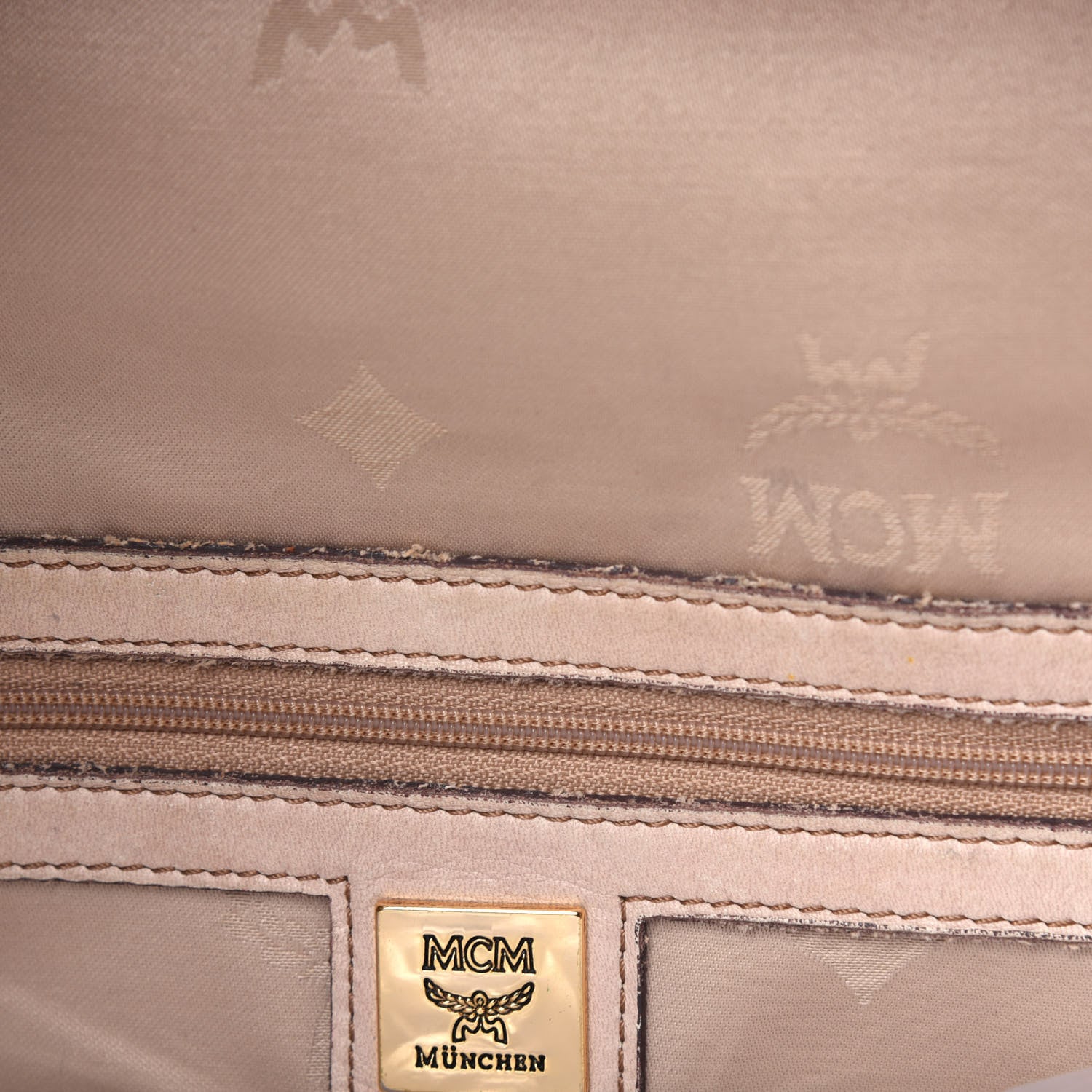 MCM Visetos Medium Sprinkle Stud Stark Backpack Beige 12 of 32