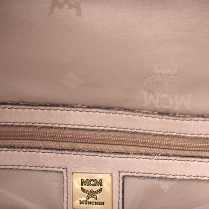 MCM Visetos Medium Sprinkle Stud Stark Backpack Beige 12 of 32