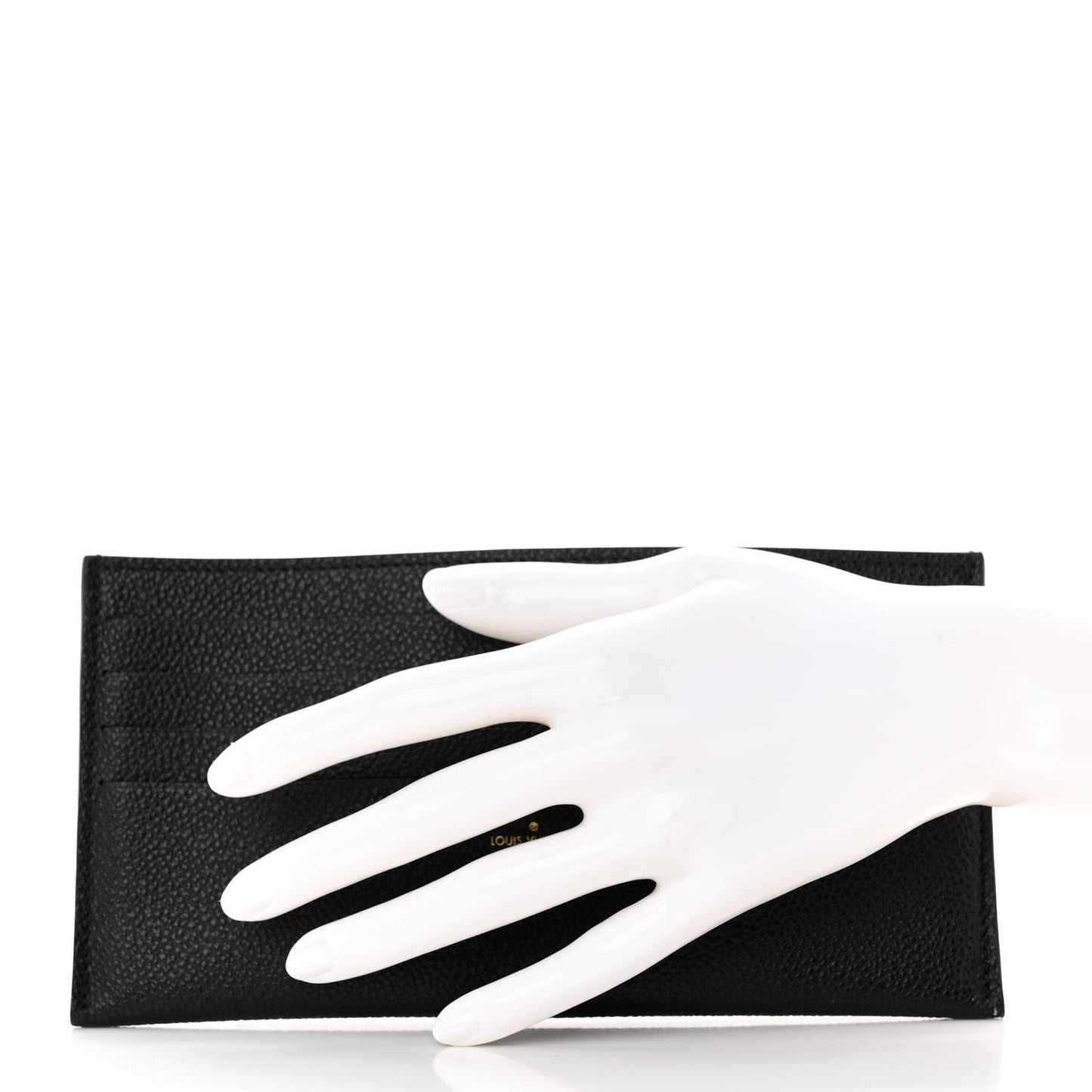 Calfskin Felicie Chain Wallet Card Holder Insert Black