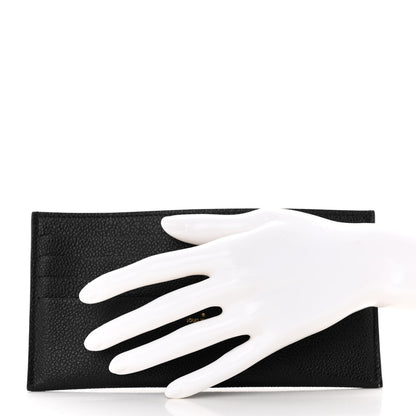 Louis Vuitton Calfskin Felicie Chain Wallet Card Holder Insert Black 2 of 6