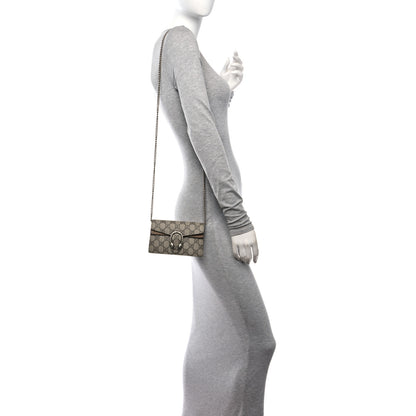 Gucci GG Supreme Monogram Super Mini Dionysus Shoulder Bag Taupe 2 of 10