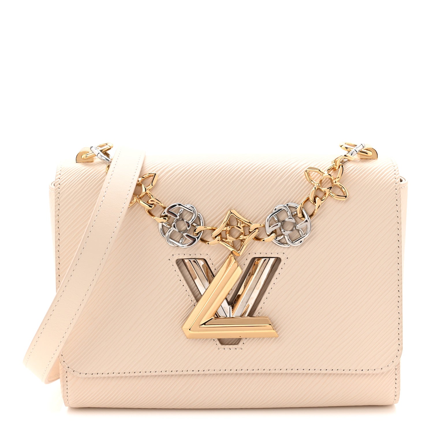 Louis Vuitton Epi Twist Flowers Chain Shoulder Bag MM Quartz 1 of 11