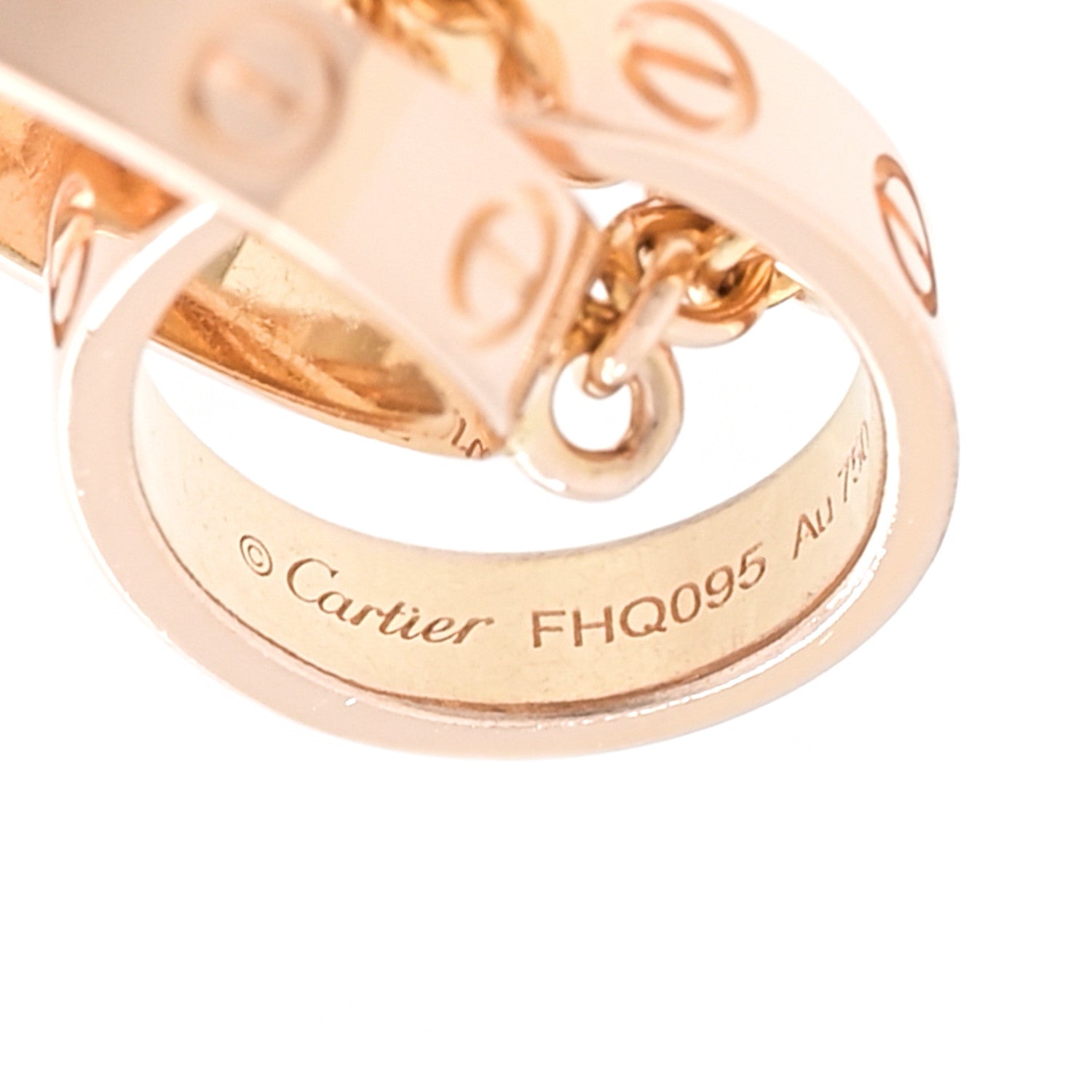 Cartier 18K Pink Gold Interlocking LOVE Necklace 5 of 5