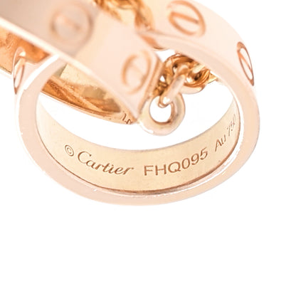 Cartier 18K Pink Gold Interlocking LOVE Necklace 5 of 5
