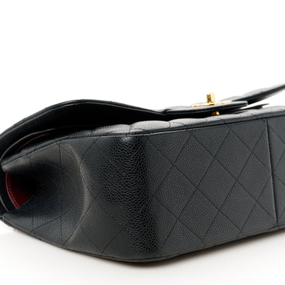 Chanel Caviar Quilted Jumbo Double Flap Black 10 of 12