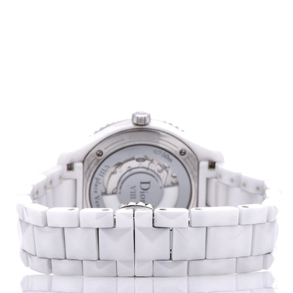 Christian Dior Stainless Steel Ceramic Diamond Mother of Pearl 33mm Dior VIII Automatic Watch White 4 of 9