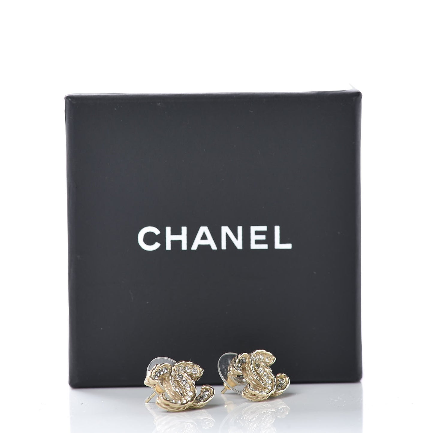 Crystal Timeless CC Earrings Gold