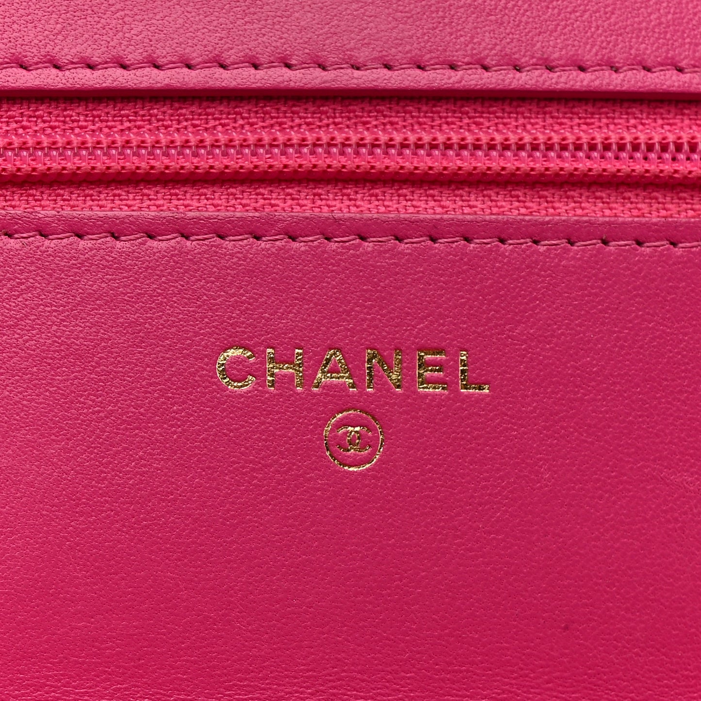 Wool Tweed Lambskin Quilted Chanel 19 Wallet On Chain WOC Fuchsia