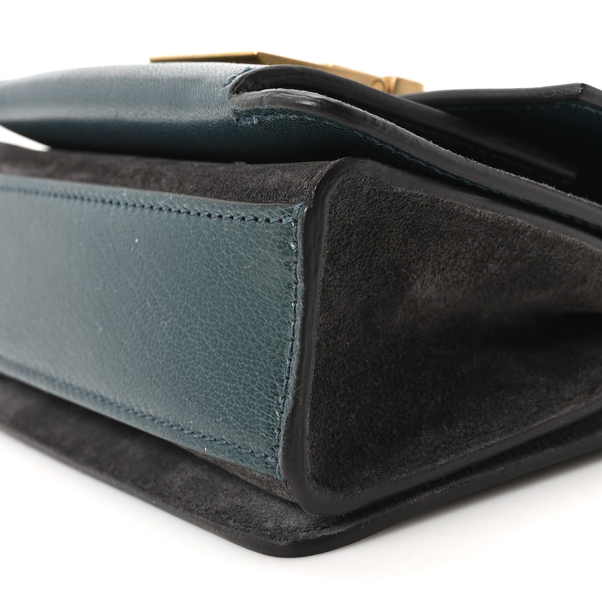Givenchy Goatskin Suede Mini GV3 Shoulder Bag Prussian Blue Grey 9 of 9