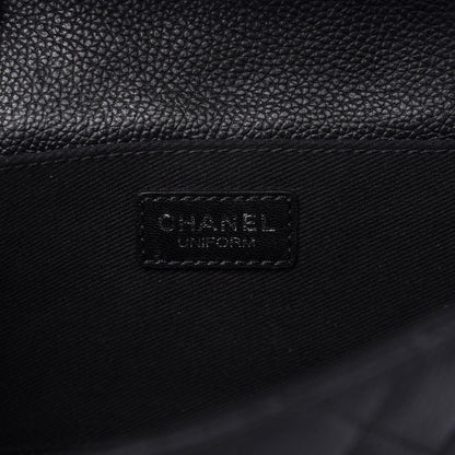 Chanel Grained Calfskin Quilted 2.55 Reissue Flap Belt Bag Clutch Black 8 of 10